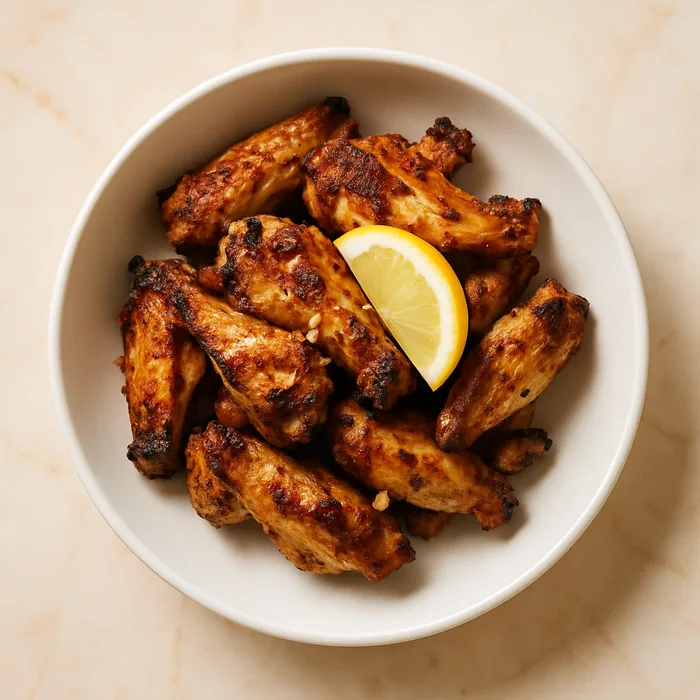 Jawaneh, ailes de poulet croustillantes marinées à l’ail et au citron