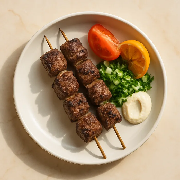 Lahem Mechwi, brochettes d’agneau mariné grillées à la braise