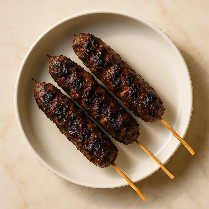 Kafta Mechwi, brochettes de viande hachée grillées au charbon