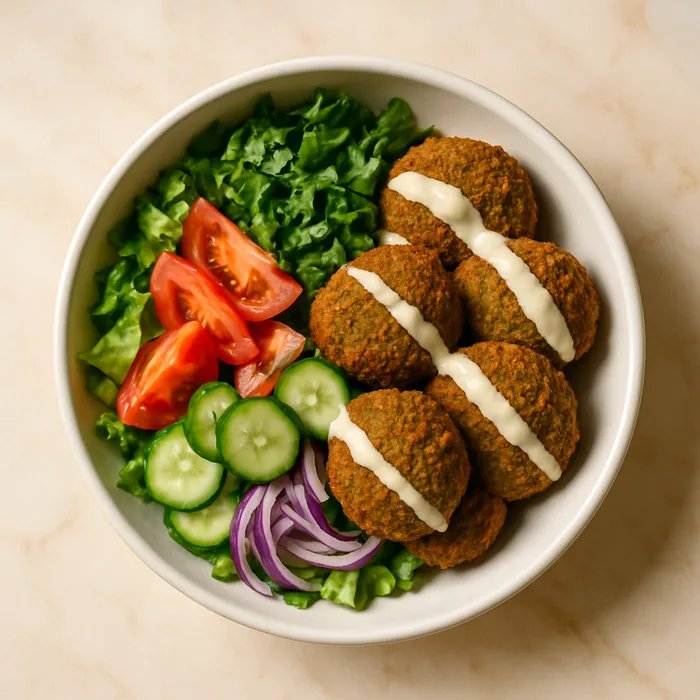 Bol Falafel, falafels croustillants, salade et sauce tahini